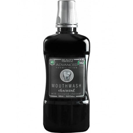 Beauty Formulas Mouthwash płyn do płukania jamy ustnej z aktywnym węglem Charcoal 500ml