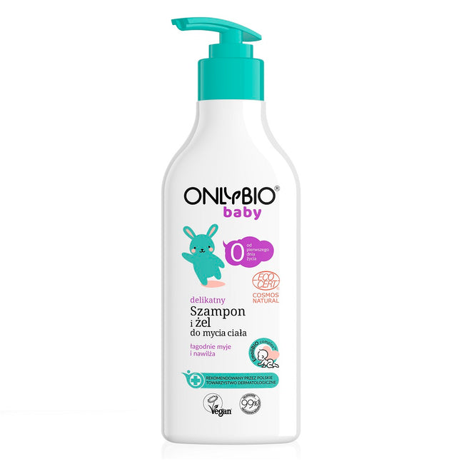 OnlyBio Baby delikatny szampon i żel do mycia ciała od 1. dnia życia 300ml