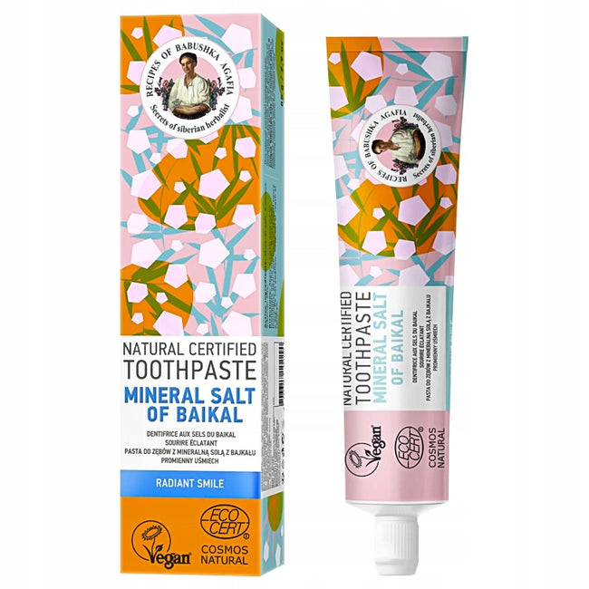 Bania Agafii Natural Toothpaste naturalna pasta do zębów Mineralna Sól z Bajkału 85g