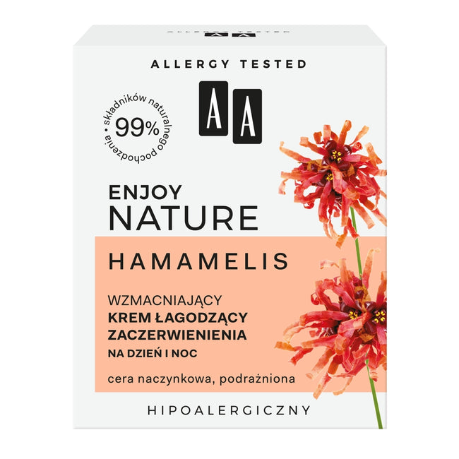 AA Enjoy Nature wzmacniający krem łagodzący zaczerwienienia na dzień/noc 50ml